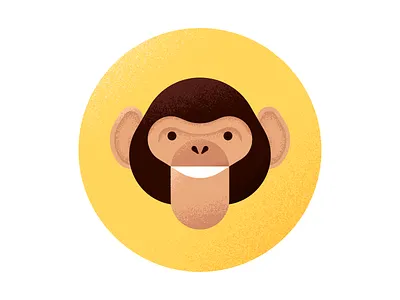 Planet of the Shapes ape chimp chimpanzee editorial illustration primate simple vector texture