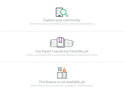 Zero States empty set icons zero state