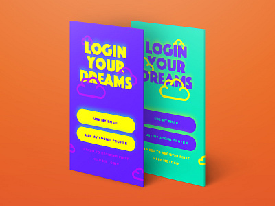 Let's start! #dailyUI #001 001 app colorful daily design login screen sign ui up