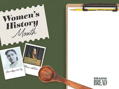 GEC - Women's History Month - Breaking Bread food history print template women