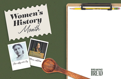 GEC - Women's History Month - Breaking Bread food history print template women