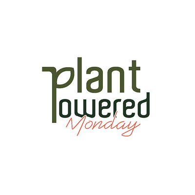 GEC - Plant Powered Monday Logo food logo plants vegan vegetarian