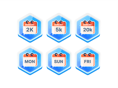 Achievement badges achivement app badge branding calendar date design graphic design icon set illustration logo managment month productivity runing schedule task time week workout