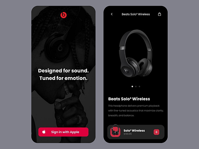 Premium Headphones Shopping UI audio technology bold typography clean aesthetic e commerce ui headphones store high contrast interactive design minimalist ui mobile app mobile interface modern layout premium design product page product showcase shopping experience ui design user friendly ux design ux ui visual focused