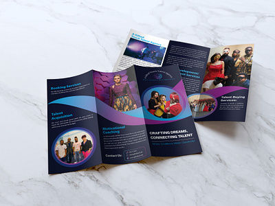 Tri-Fold Brochure Design bi fold design ebook graphic design handbook design model model trifold music brochure tri fold