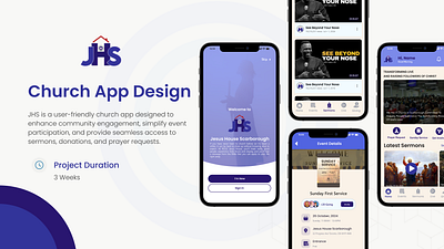 Mobile App Design for Church app church mobileapp ui uiux ux