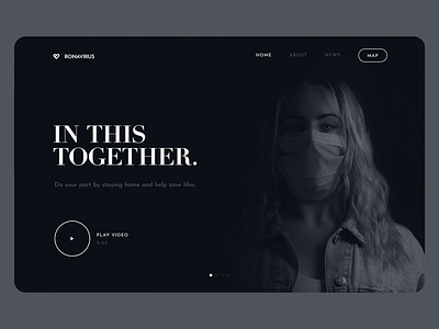 RONAVIRUS Awareness Landing Page UI awareness ui clean interface emotional design health website healthcare ui informational ui landing page minimal design modern aesthetics monochrome ui pandemic awareness responsive design social message typography focus ui ui design ui inspiration ux design ux ui web concept