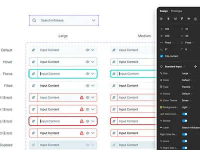 copy.ai Design System - Input Component ai behind the scenes component copyai design system disabled error field figma filled focus hover icon input properties text ui