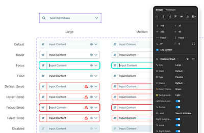 copy.ai Design System - Input Component ai behind the scenes component copyai design system disabled error field figma filled focus hover icon input properties text ui