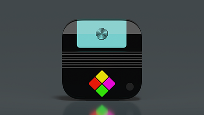 Another retroStrip app alt icon blender3d branding design illustration