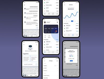 Banking App - UI animation branding graphic design logo ui