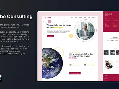 E-Globe Consulting Website design ui ux website