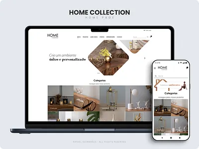 E-commerce - Home Collection decoration design ecommerce minimal ui ux