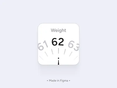 Weight | App Widget UI Concept android app component concept figma ios make in figma mobile ui ux widget