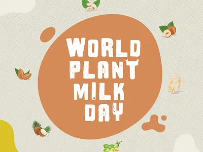 GEC - World Plant Milk Day almond design food illustration plant milk