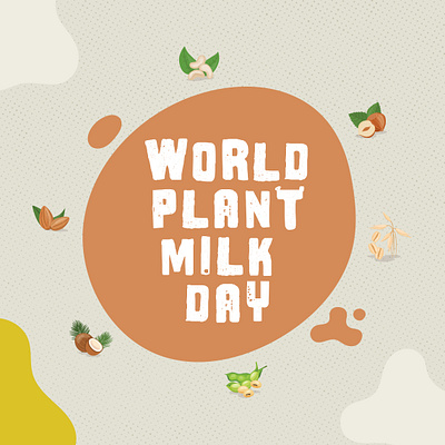 GEC - World Plant Milk Day almond design food illustration plant milk