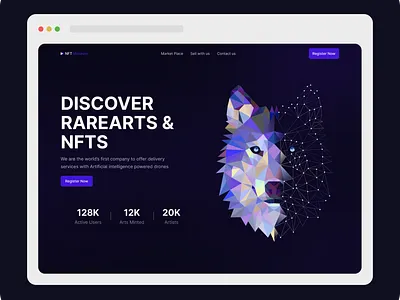 NFT Museum - Landing Page Design 🎨🚀 graphic design landing page ui web design