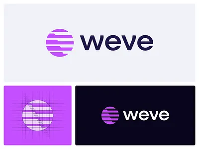 Weve Branding analysis brand circle geometric globe identity logo mark planet purple security shadow software sphere symbol