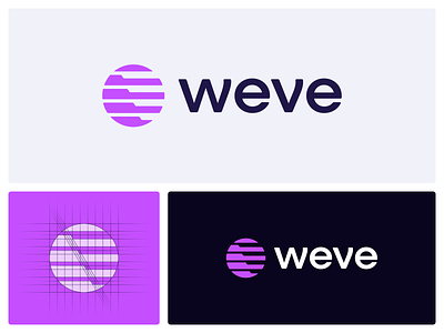 Weve Branding analysis brand circle geometric globe identity logo mark planet purple security shadow software sphere symbol