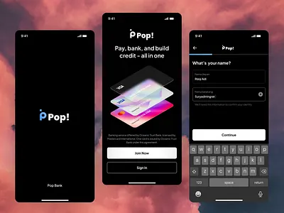 Pop Bank - Banking Apps app bank bank app design graphic design illustration like logo mockups monitoring scalability ui vector