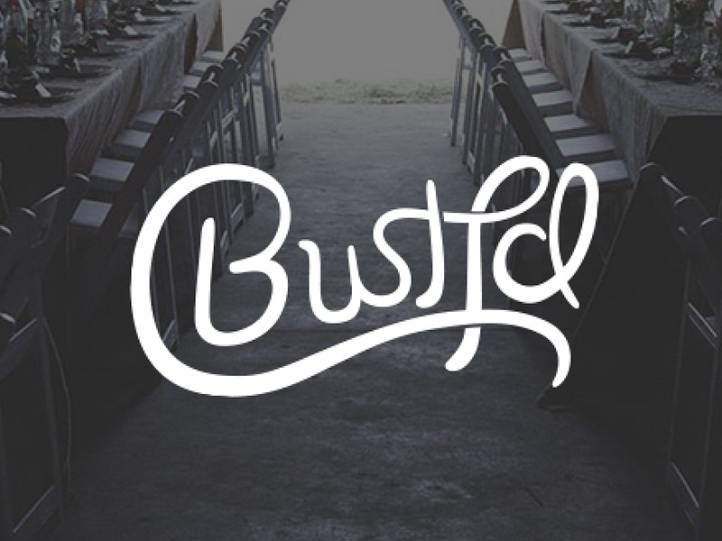 Example of Hand-lettering concept for Bustld Logo