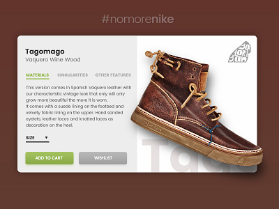 No more nike! ecommerce nike satorisan shoes ui