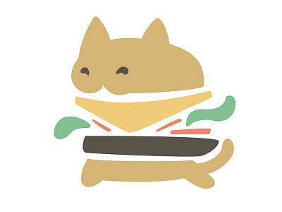 Burger Cat burger cat flat icon