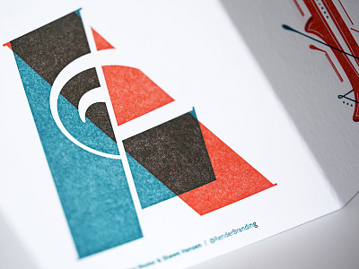 Custom Lettering Thank You Card art direction concepting events letterpress photography printed material