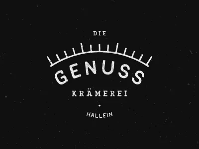 Die Genusskrämerei Logo branding distressed font icon logo logolounge logotype retro shop texture typography vintage