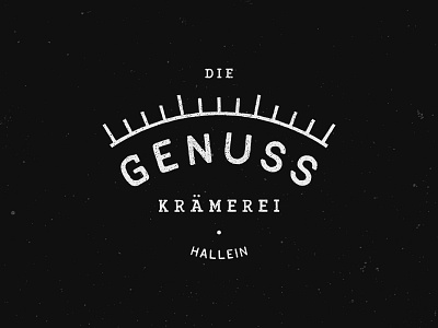 Die Genusskrämerei Logo branding distressed font icon logo logolounge logotype retro shop texture typography vintage