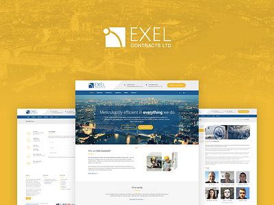 Exel Contracts Website building construction contractor london maintenance yellow