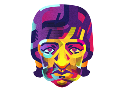 Ringo beatles cmyk color colorful lennon mccartney music ringo starr vector