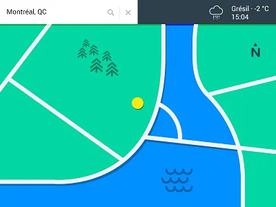 Map - Day 029 #DailyUi color dailyui flat google map montreal