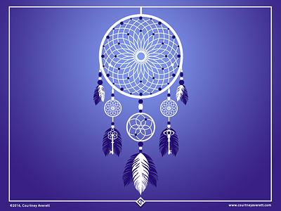 Dreamcatcher Dribbble circles design dreamcatcher feathers geometric geometry icon illustrator lines logo mandala vector