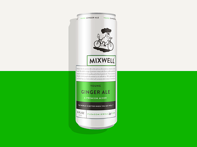 Mixwell Young Ginger Ale identity packaging design