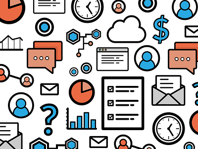 Research Administration Icons badge flat icon illustration line outline vector