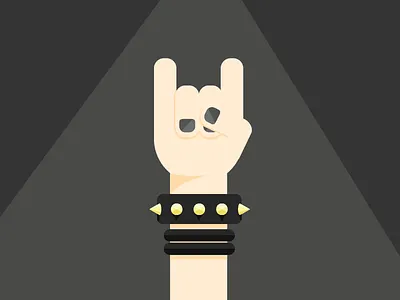 Metal hand illustration metal music vector dailies