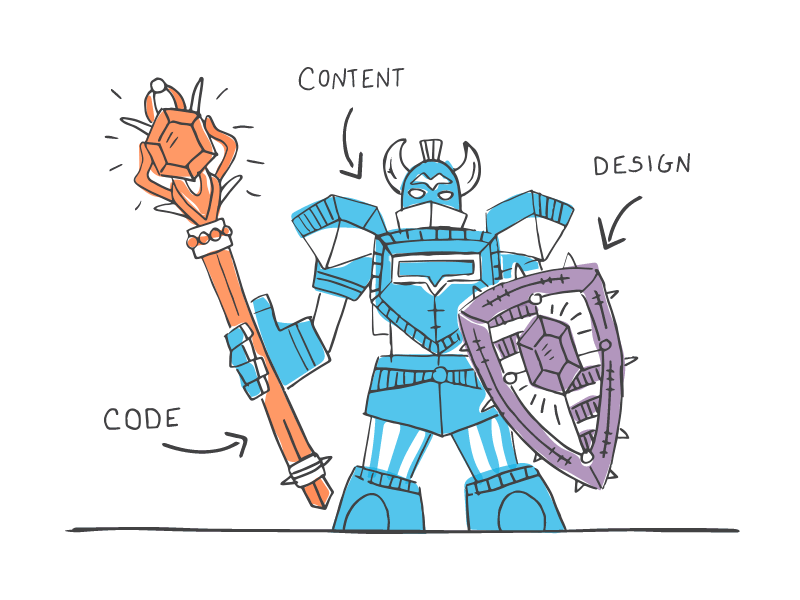 Website Megazord! illustration megazord website