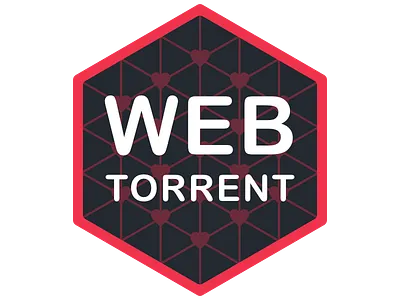 WebTorrent Hex Sticker heart hex hexagon javascript love sticker torrent webtorrent