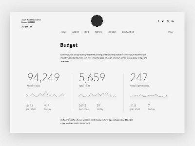 Budget design minimal portfolio projects prototype ui ux