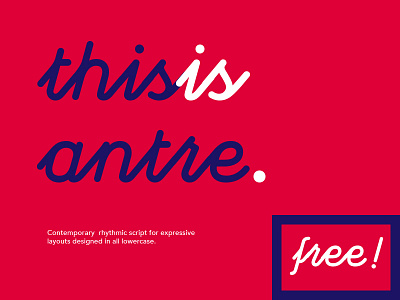 Antre freefont script typeface