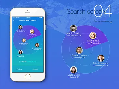 People search for music app app application design music search searching ui
