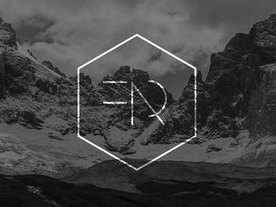 Logo abstract f hexagon line logo personal brand r thin