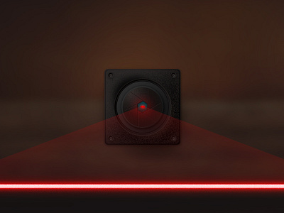 Scanner aperture camera icon laser scanner