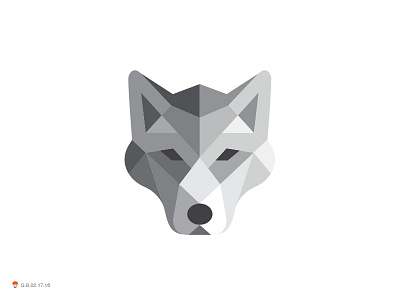 Wolf Poly animal identity logo mark symbol wild wolf