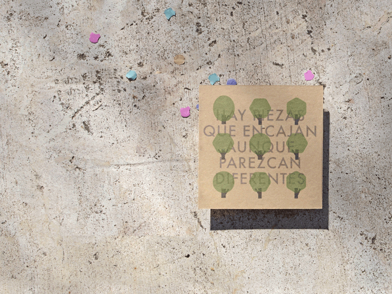 M+J boda card cardboard cartón invitación jigsaw kraft puzzle tarjeta wedding