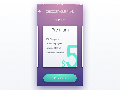 11th Week (Wednesday) - Choose Your Plan app free mobile plan pricing rondesign sketch tabs themeforest