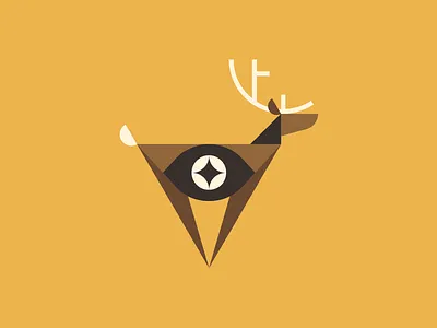 Oh Deer antler buck deer geometric illustration