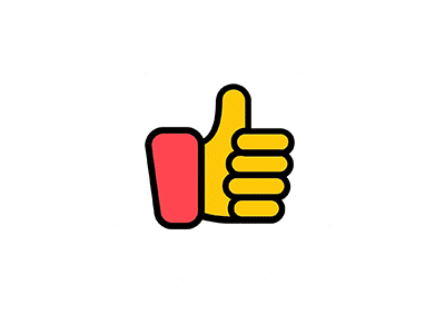 Tyramisu thumb color fingers flat gif hand icon like particular thumb