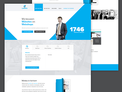 Website redesign blue company internet redesign webba webdesign website